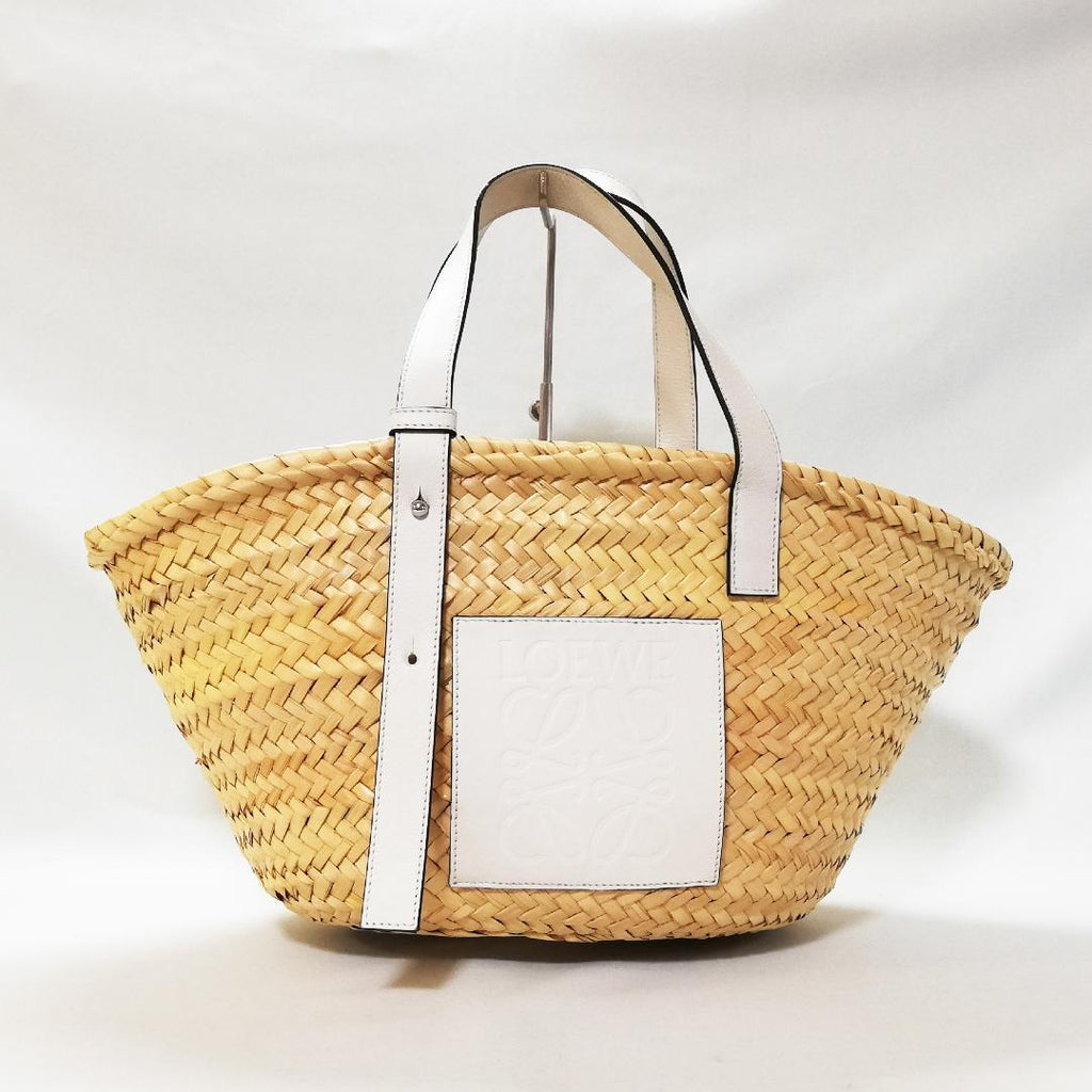 Loewe Basket Bag Palm Leaf Calf