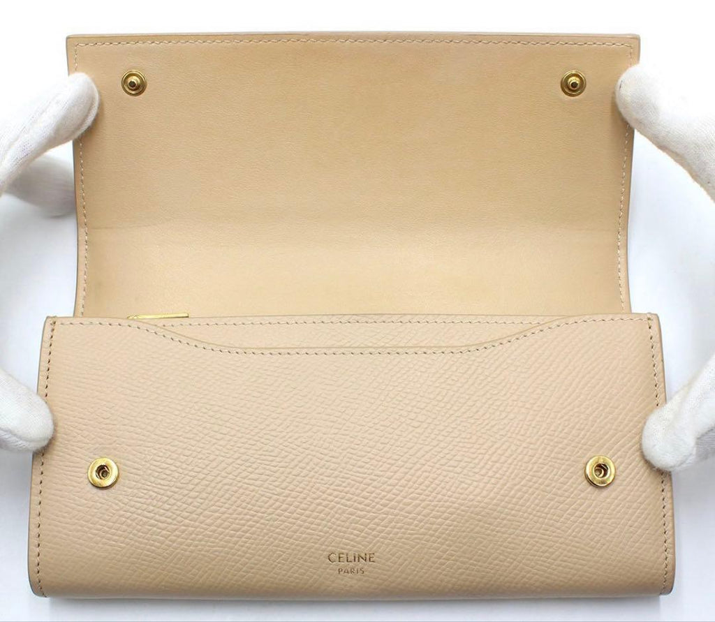 Celine Large Flap Wallet Hook Bifold