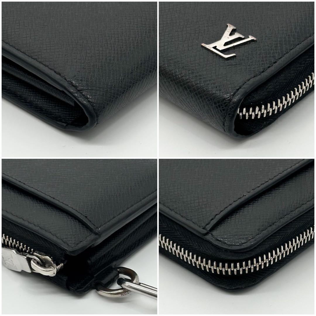 Louis Vuitton Zippy Dragonne Taiga Black Wallet — view 5