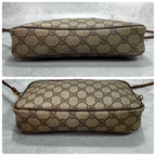 Gucci GG Shoulder Bag Brown Beige Leather Logo — view 7