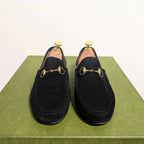 Gucci Horsebit Loafers Suede Black 36 — view 3