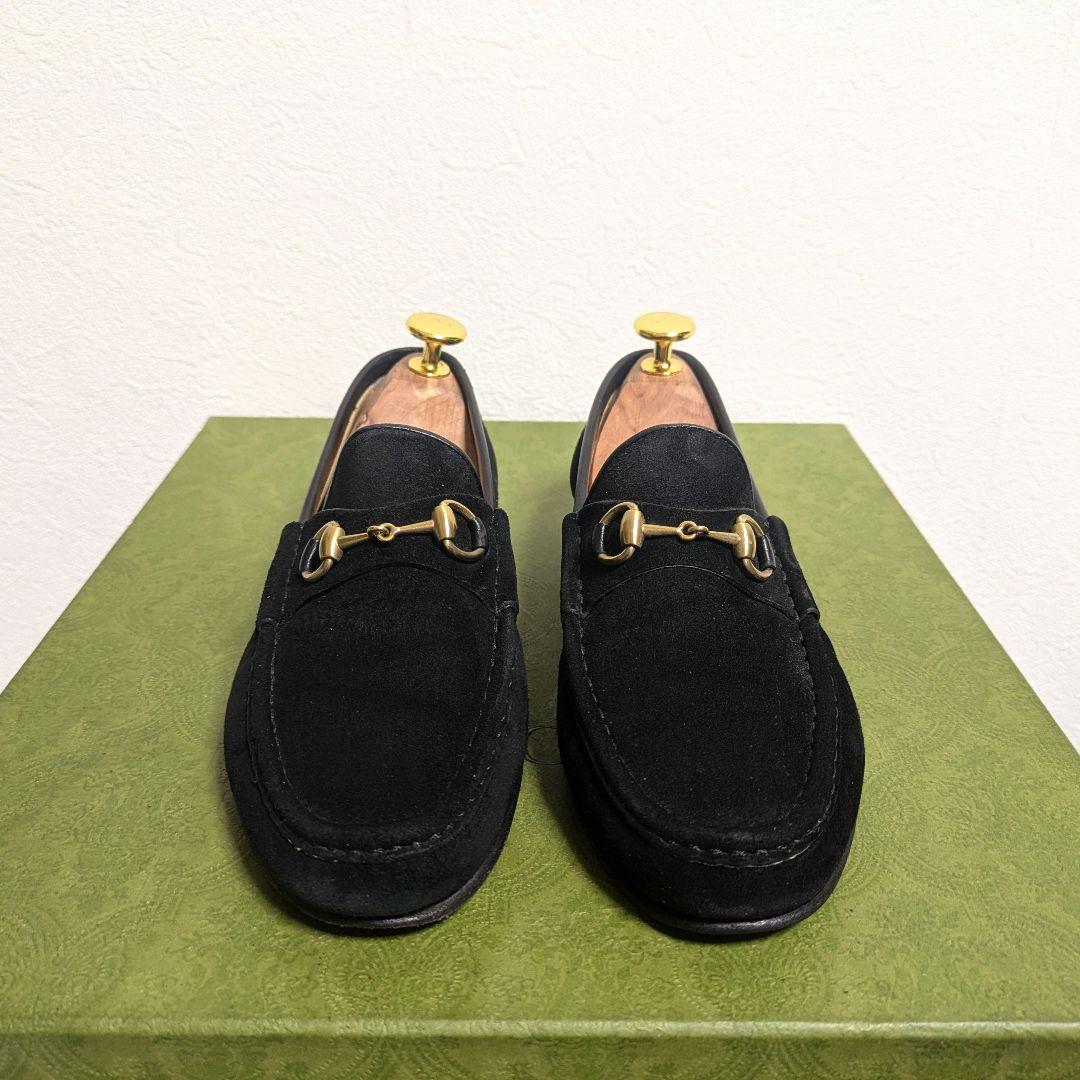 Gucci Horsebit Loafers Suede Black 36 — view 3