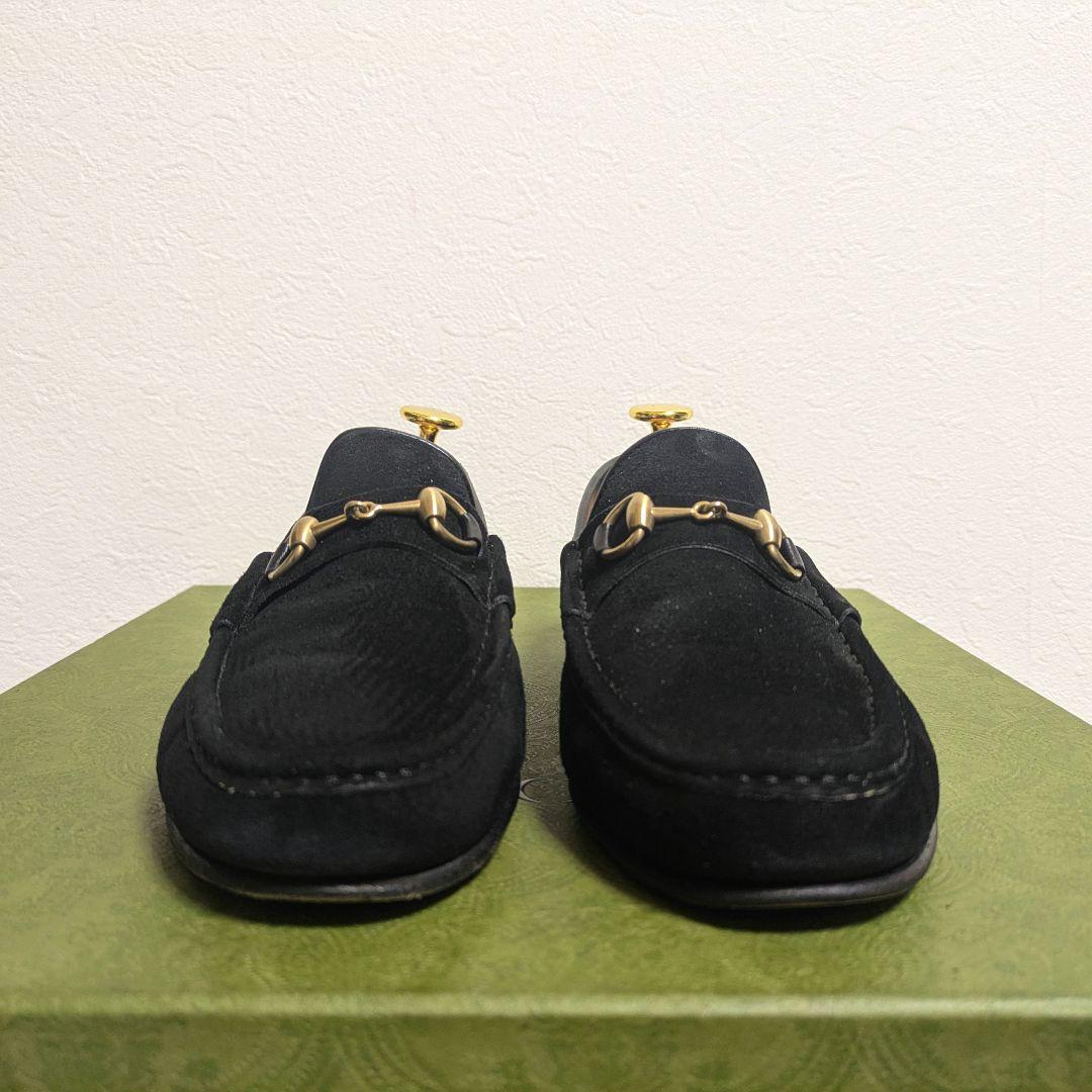 Gucci Horsebit Loafers Suede Black 36 — view 4