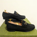 Gucci Horsebit Loafers Suede Black 36 — view 5