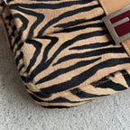 Fendi Baguette Zebra Print Calf Hair Shoulder Bag — view 3
