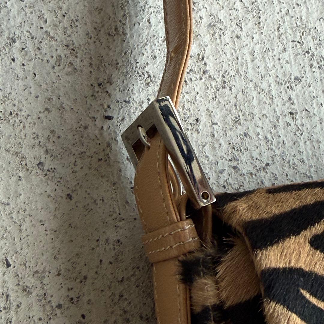 Fendi Baguette Zebra Print Calf Hair Shoulder Bag — view 6
