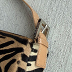 Fendi Baguette Zebra Print Calf Hair Shoulder Bag — view 7