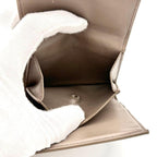 Celine Small Flap Wallet Triomphe Gray Leather Trifold — view 8