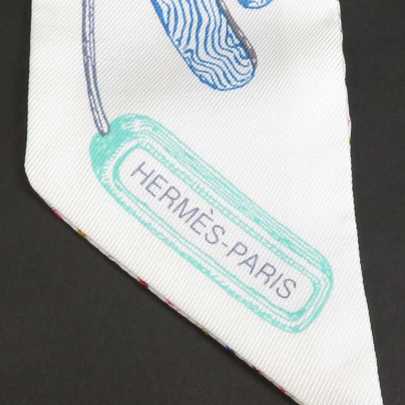 Hermes White Scarf — view 5