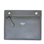 Fendi 7 Va530 Peekaboo Icyou Small 2-Way Shoulder Bag Calf Leather Gray — view 9