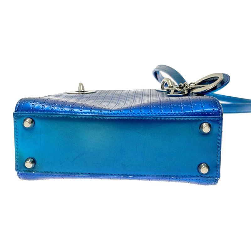 Dior Lady Metallic Shoulder Bag Blue — view 5