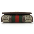 Gucci Key Case Off Deer Sherry GG Supreme Canvas Leather Beige Green Red — view 4