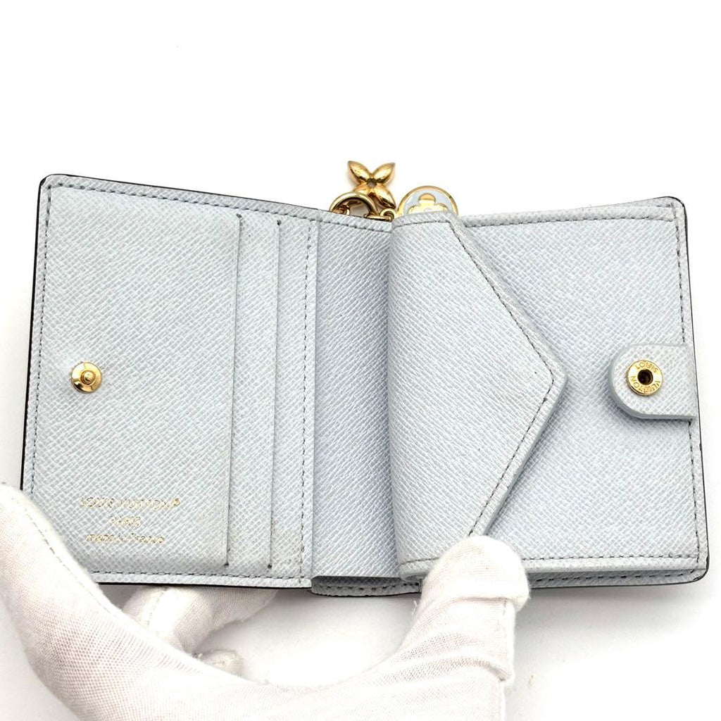 Louis Vuitton Wallet Monogram Pocket LV Charm Blue — view 3