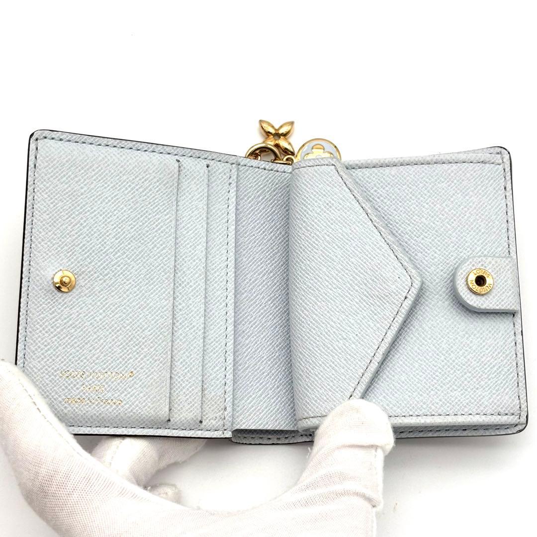 Louis Vuitton Wallet Monogram Pocket LV Charm Blue — view 3
