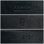 Prada Saffiano Leather Classic Belt Black Silver — view 7