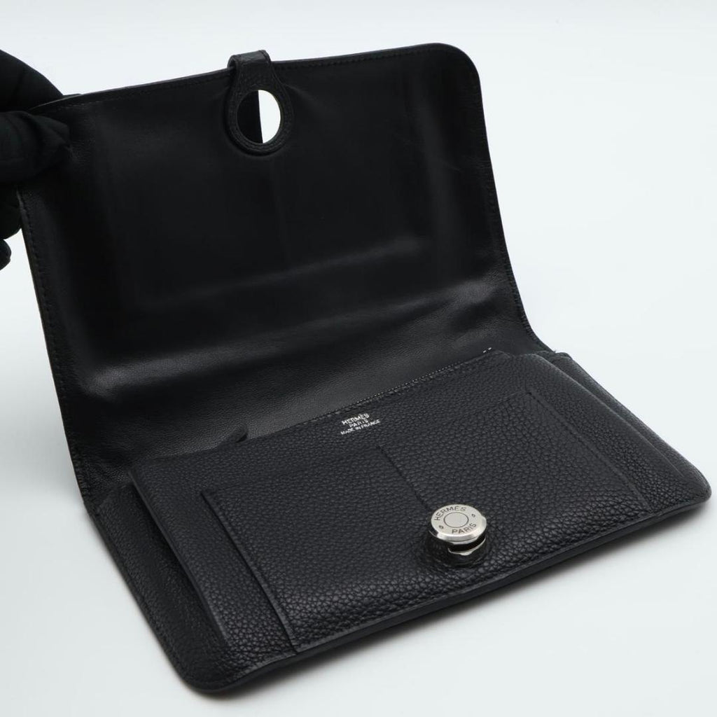 Hermes Dogon GM Wallet Taurillon Black — view 2