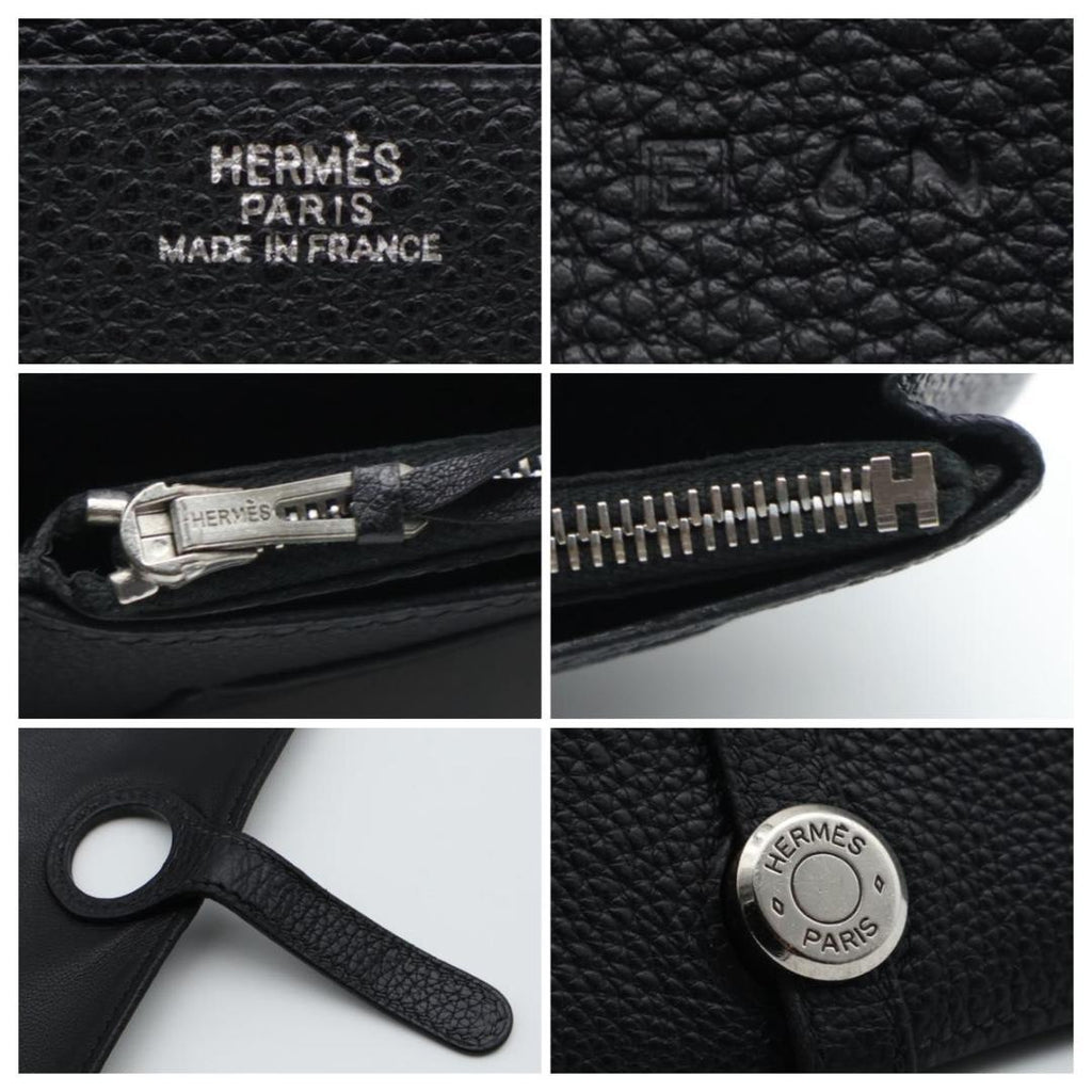 Hermes Dogon GM Wallet Taurillon Black — view 7