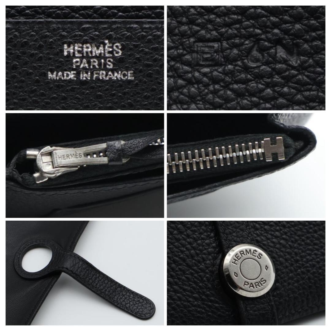 Hermes Dogon GM Wallet Taurillon Black — view 7