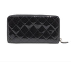 Chanel Quilted Patent Leather Zip Around Wallet — view 2