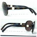 Chanel Sunglasses Beak Pattern Wellington Brown Pearl Eyewear — view 2