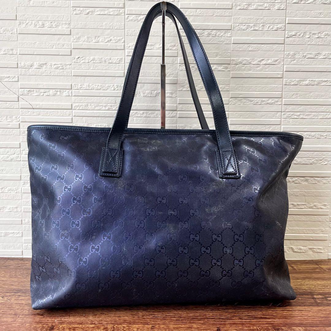 Gucci GG Supreme Crystal Tote Bag Patent Leather Purple — view 2