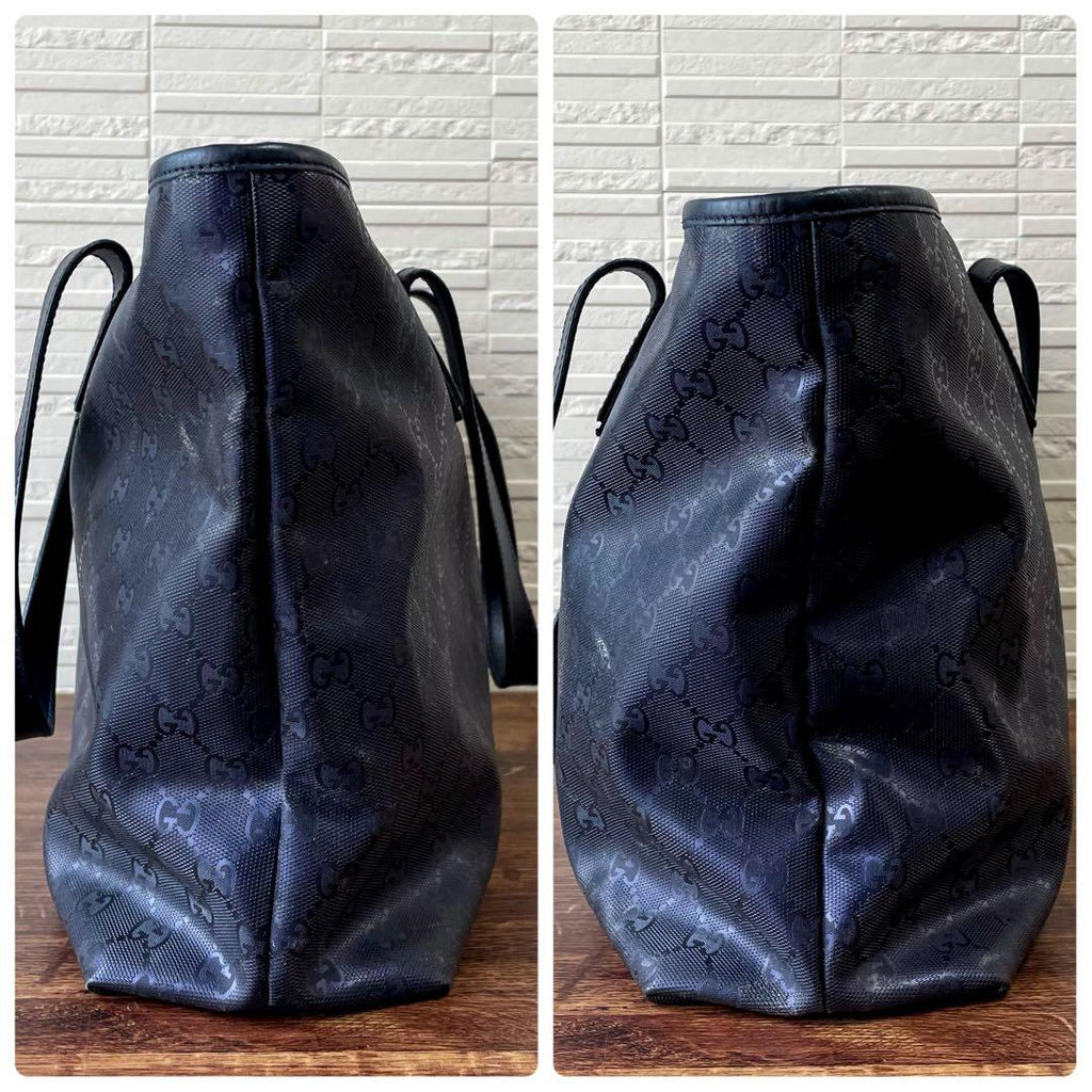 Gucci GG Supreme Crystal Tote Bag Patent Leather Purple — view 3