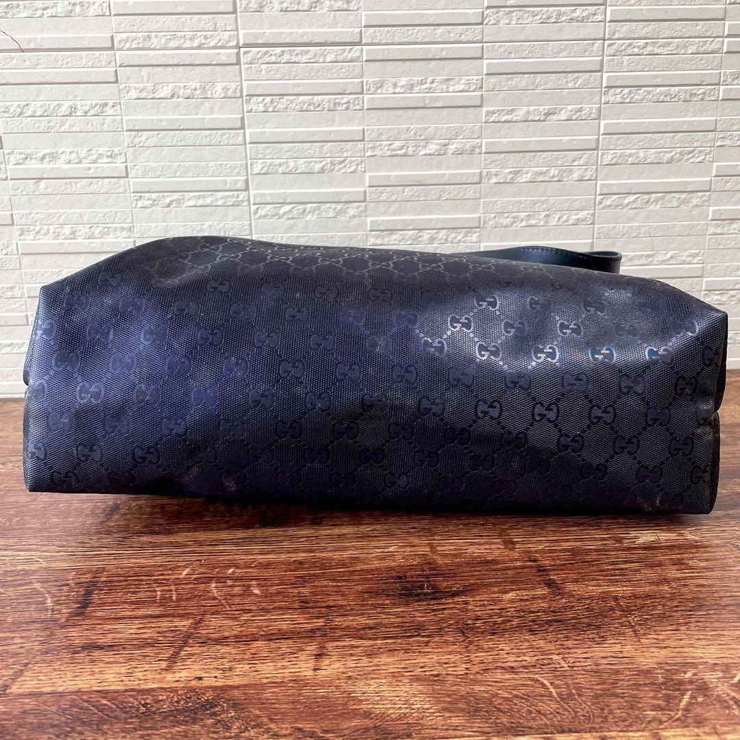 Gucci GG Supreme Crystal Tote Bag Patent Leather Purple — view 4