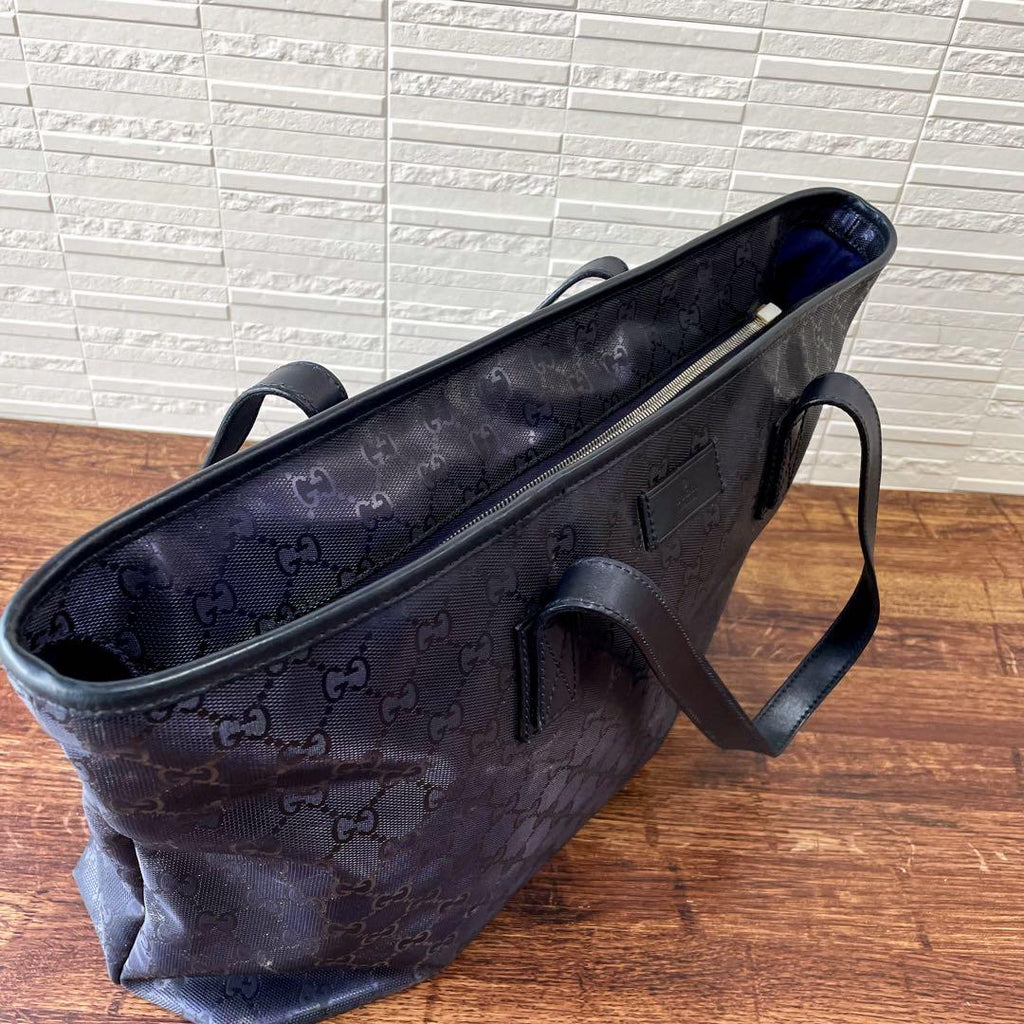 Gucci GG Supreme Crystal Tote Bag Patent Leather Purple — view 7