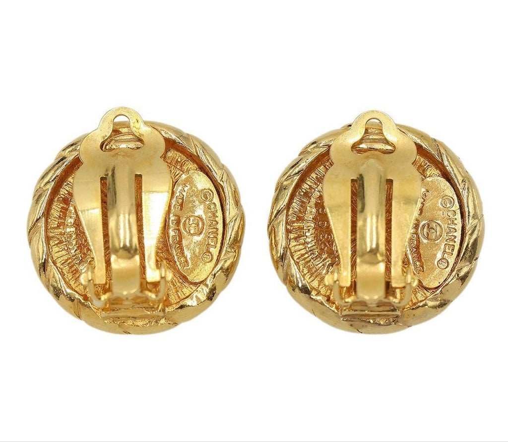 Chanel CC Logo Round Earrings — view 2