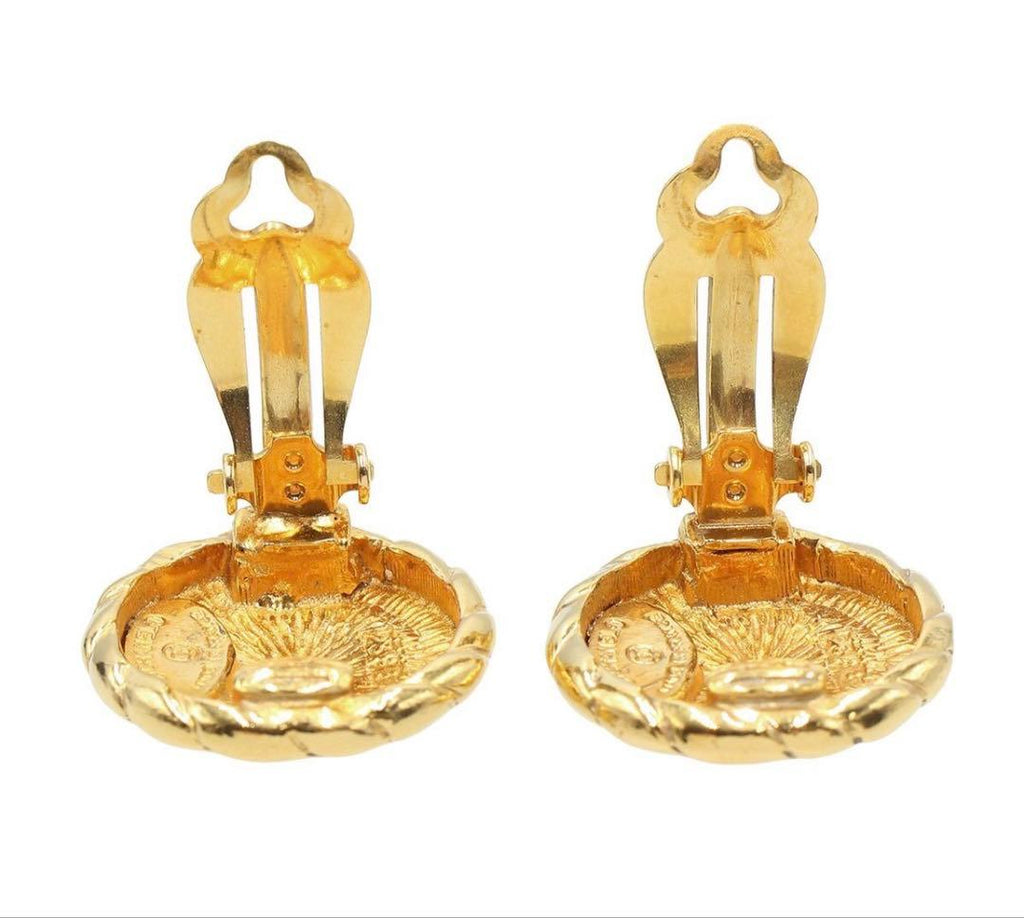 Chanel CC Logo Round Earrings — view 4