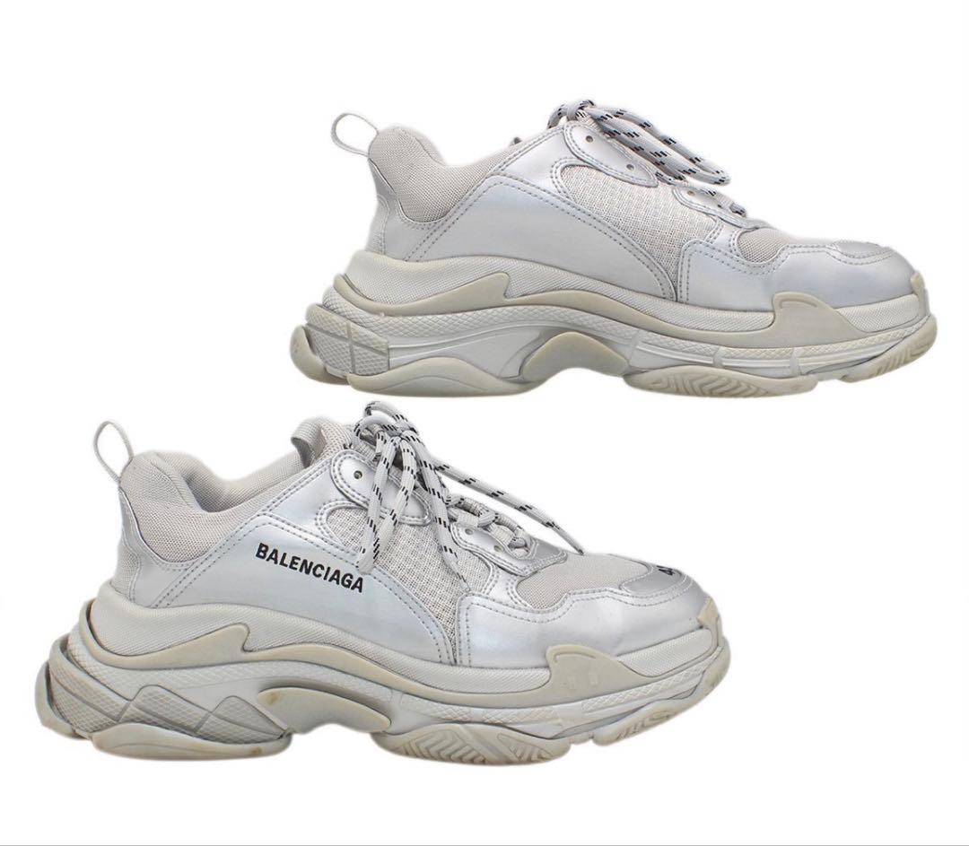 Balenciaga Triple S Mesh Leather Sneakers