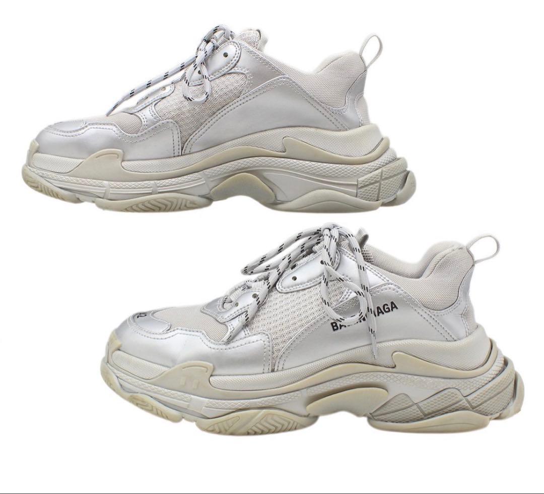 Balenciaga Triple S Mesh Leather Sneakers