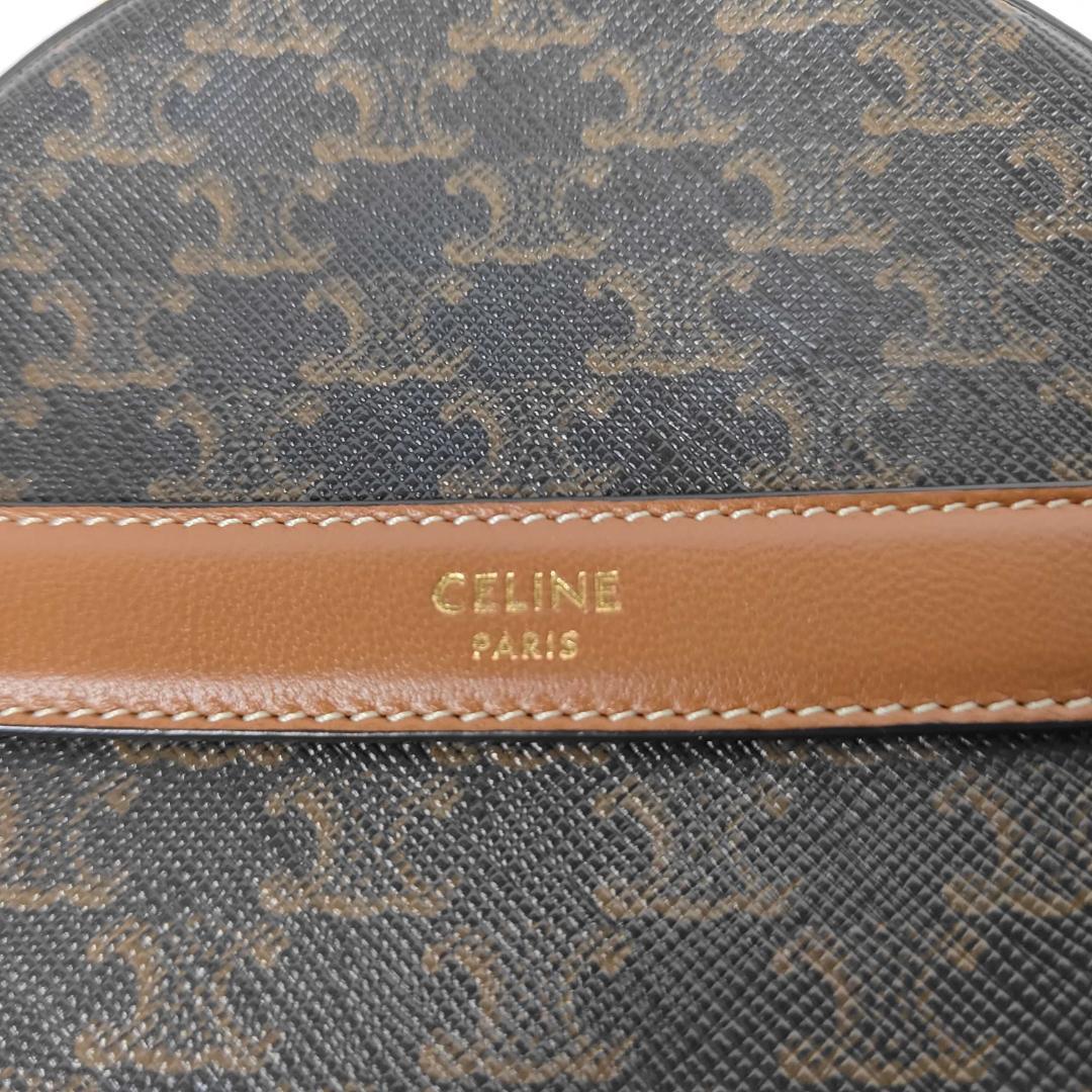 Celine Round Purse Triomphe Canvas Shoulder Bag — view 6