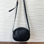 Fendi Leather FF Logo Shoulder Bag Black — view 3