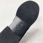 Chanel CC Logo Patent Suede Rhinestone Loafers Black — view 8