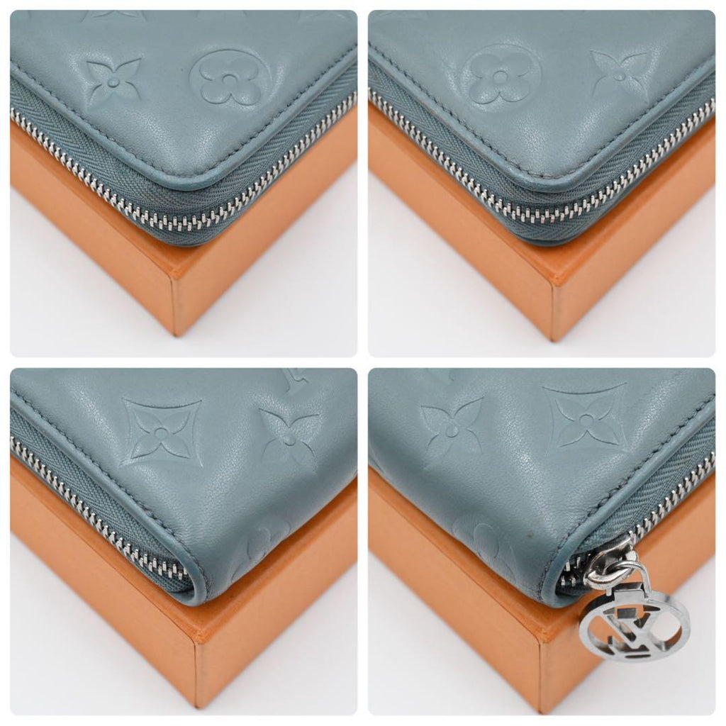 Louis Vuitton Monogram Cousin Zippy Wallet Blue