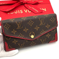 Louis Vuitton Monogram Portefeuille Sarah Retiro Red Brown Wallet