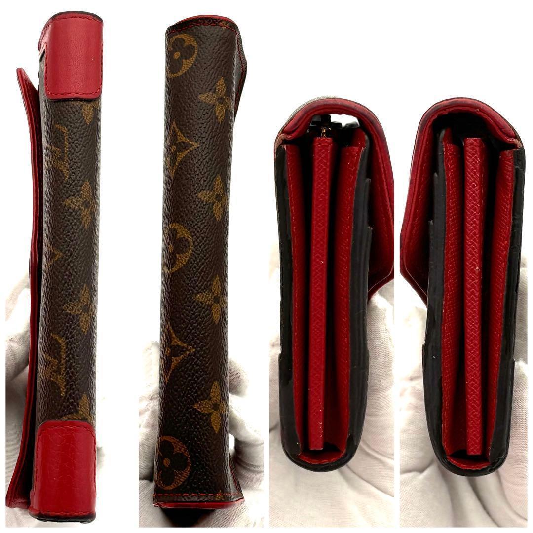 Louis Vuitton Monogram Portefeuille Sarah Retiro Red Brown Wallet — view 7