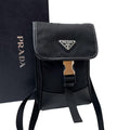 Prada Saffiano Triangle Plate Logo Phone Case