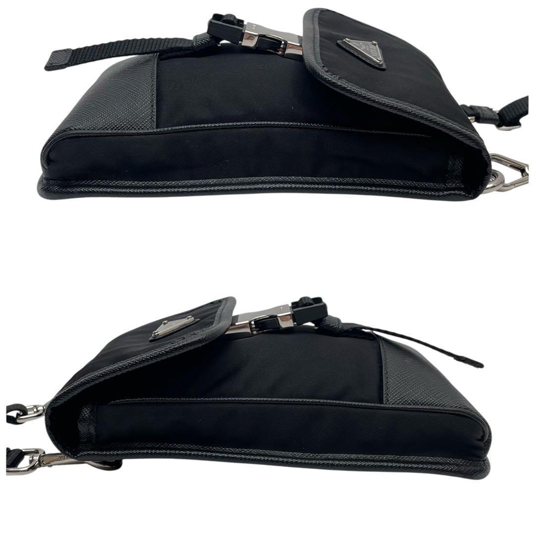 Prada Saffiano Triangle Plate Logo Phone Case — view 4