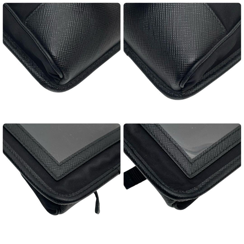 Prada Saffiano Triangle Plate Logo Phone Case — view 6