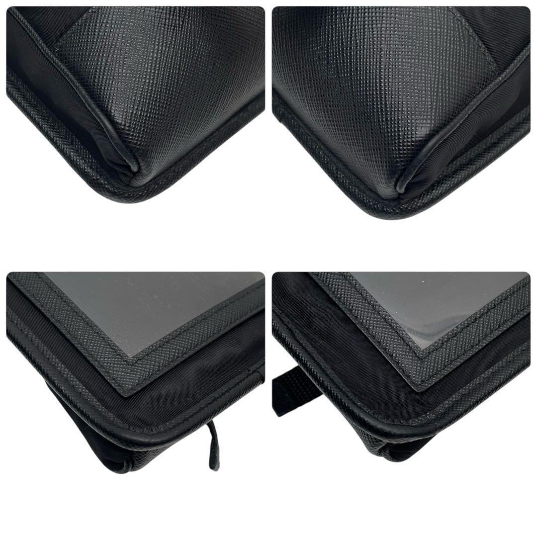 Prada Saffiano Triangle Plate Logo Phone Case — view 6