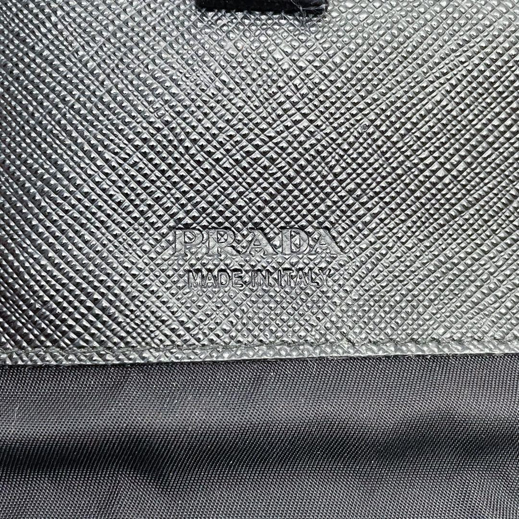 Prada Saffiano Triangle Plate Logo Phone Case — view 8