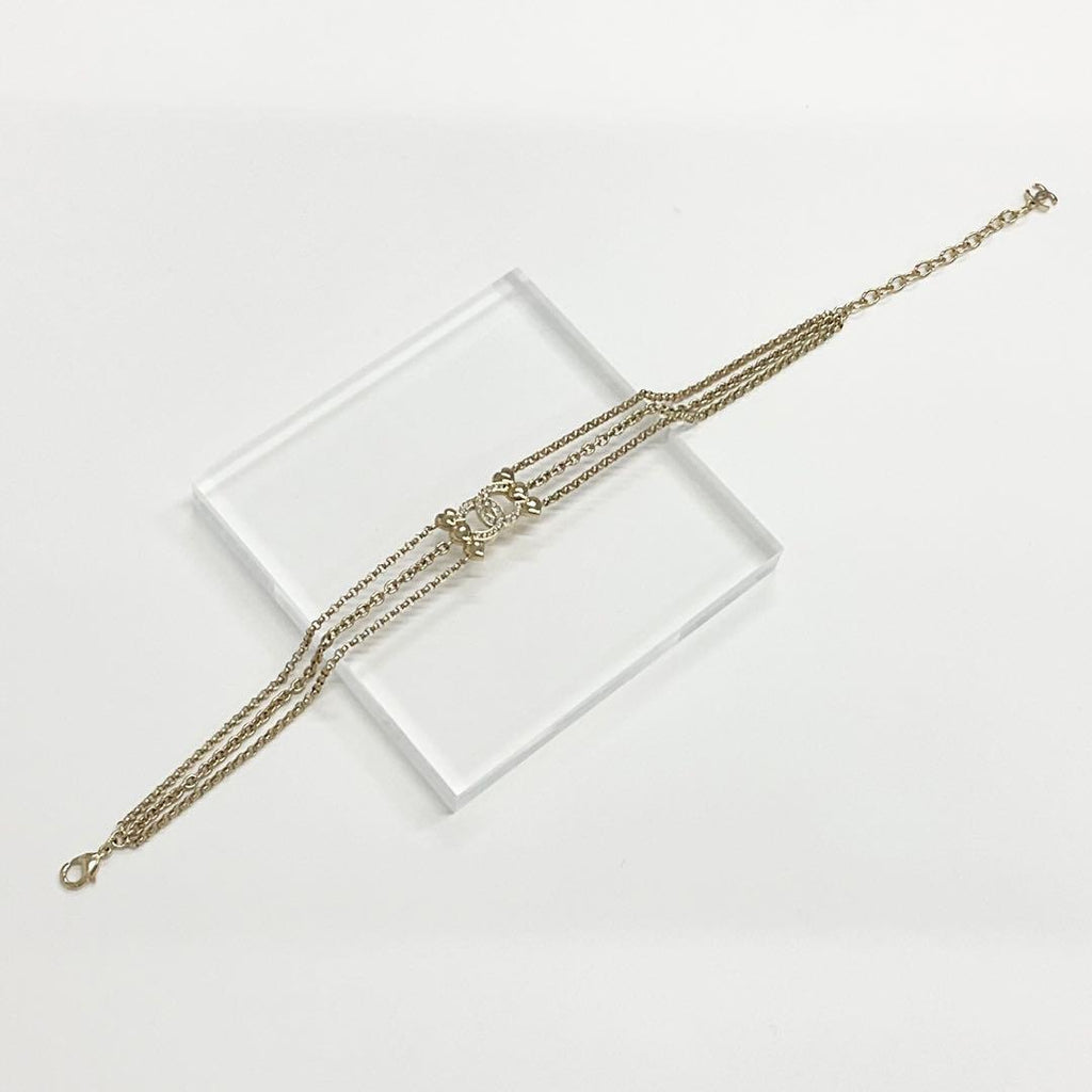 Chanel Necklace Choker Coco Mark Rhinestone Heart — view 4