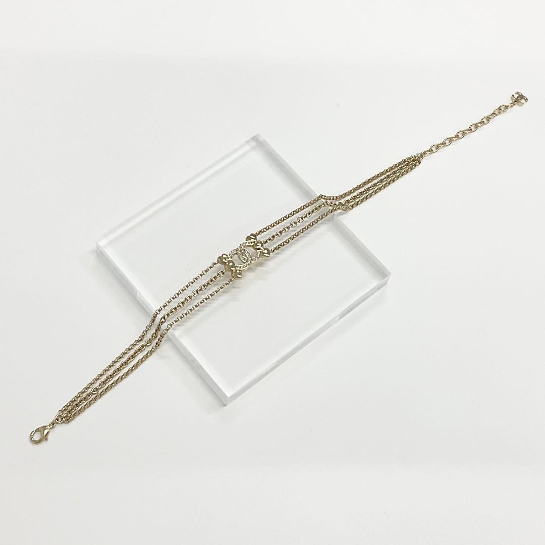 Chanel Necklace Choker Coco Mark Rhinestone Heart — view 4