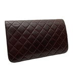 Chanel Quilted Lambskin Chain Shoulder Bag Flap Brown — view 2