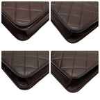 Chanel Quilted Lambskin Chain Shoulder Bag Flap Brown — view 6