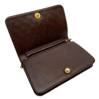 Chanel Quilted Lambskin Chain Shoulder Bag Flap Brown — view 7