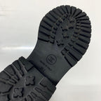 Chanel Leather Logo CC Short Boots Black — view 9