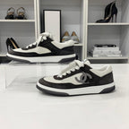 Chanel CC Logo Suede Sneakers Gray — view 2